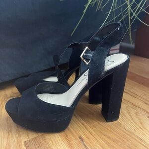 Jessica Simpson Black Platform Heels